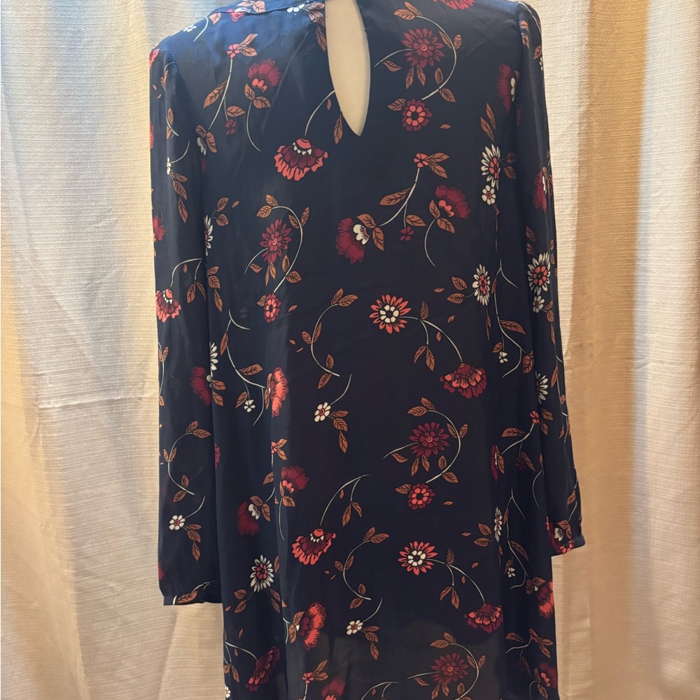 cupcakes & cashmere Black Floral Long Sleeve Dress